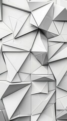 Obraz premium Gray triangle patterned on white background