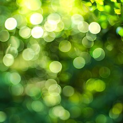 Obraz premium Green bokeh background from nature forest out of focus 