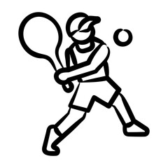 Swinging Tennis Icon