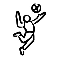 Serving Volleyball Icon