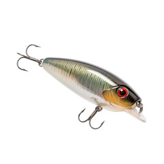 Realistic Fishing Lure With Hooks Isolated On Transparent Background