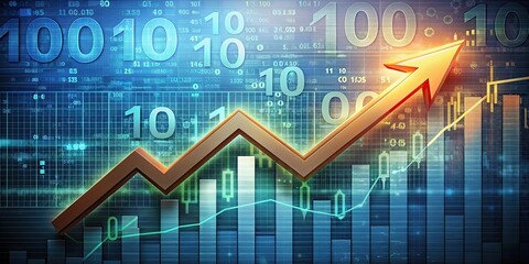 Fast-paced financial success as depicted by a stock market chart soaring past $100K in record time, Wealth