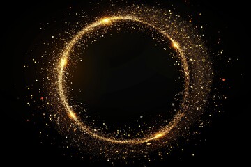 Gold sparkles on a black background