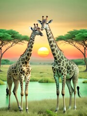 Obraz premium giraffe in the wild