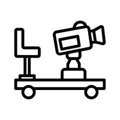 Vector black line icon for Dollie