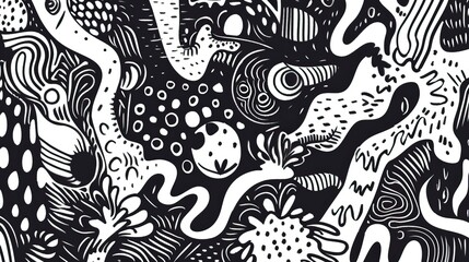 Hand drawn abstract doodle background