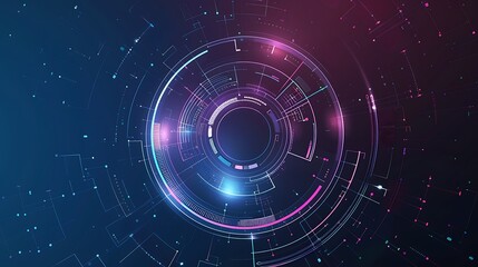 Vibrant Abstract Background Featuring neon lights and geometric patterns, representing a futuristic digital concept.