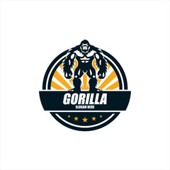 Gorilla logo design illustration, Gorilla vector