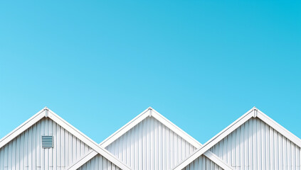 Fototapeta premium Triangular Rooflines of Industrial Buildings 