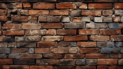 A brick wall with a few holes in it