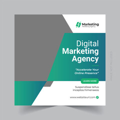 Digital business marketing social media post and web banner template eps


