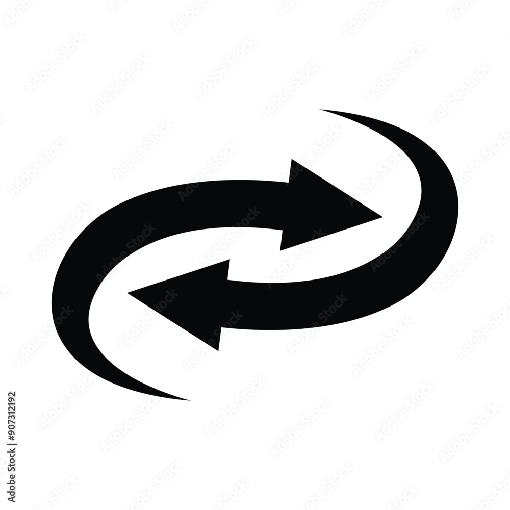 Wall mural curved arrow icon
