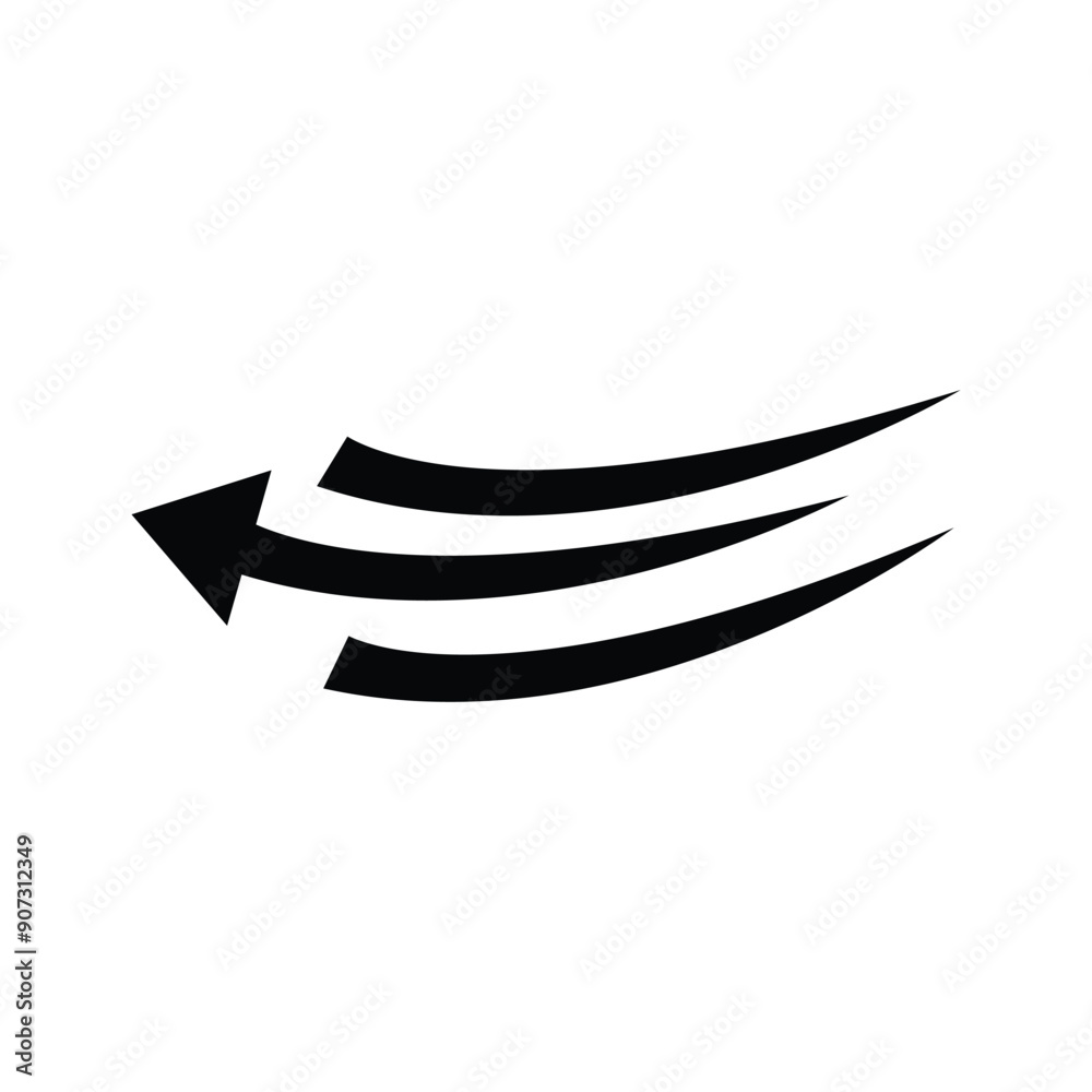 Wall mural curved arrow icon