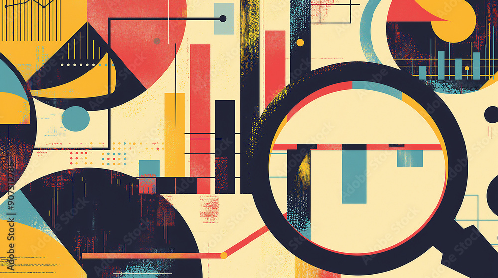 Fototapete a typography-focused design featuring motivational financial phrases and keywords, creatively arrang
