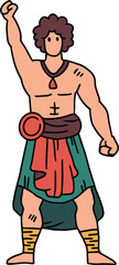 A man in a Roman costume