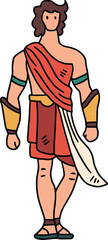 A man in a Roman costume
