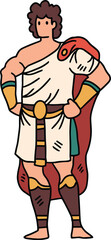 A man in a Roman costume