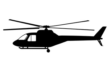 helicopter silhouette vector graphic, copter icon vector illustration
