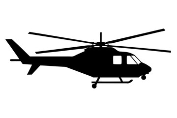 helicopter silhouette vector graphic, copter icon vector illustration
