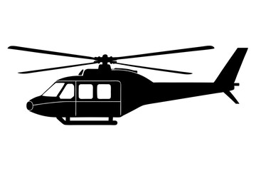 helicopter silhouette vector graphic, copter icon vector illustration
