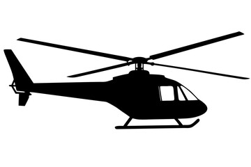 helicopter silhouette vector graphic, copter icon vector illustration
