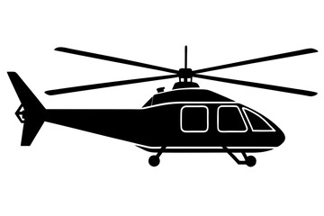 helicopter silhouette vector graphic, copter icon vector illustration
