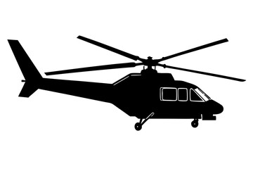 Fototapeta premium helicopter silhouette vector graphic, copter icon vector illustration 
