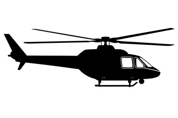 helicopter silhouette vector graphic