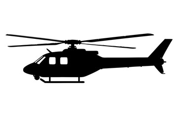 helicopter silhouette vector graphic, copter icon vector illustration
