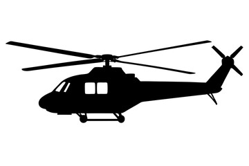 helicopter silhouette vector graphic, copter icon vector illustration
