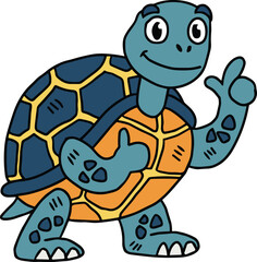 A cute turtle with a smile on its face