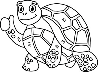 A turtle is shown with a thumbs up sign on its head