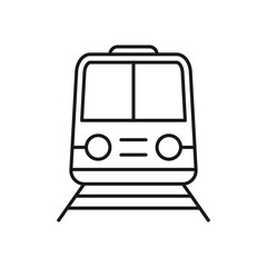 train icon, illustration front view design template