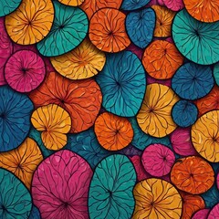 Obraz premium seamless pattern with colorful flowers