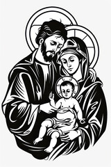 Fototapeta premium representation of the Holy Family . AI generative.