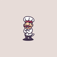 Fototapeta premium vector chef mascot image. ai generated