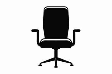 
chair icon, office chair vector silhouette illustration	

