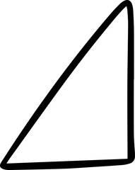 triangle doodle outline shape
