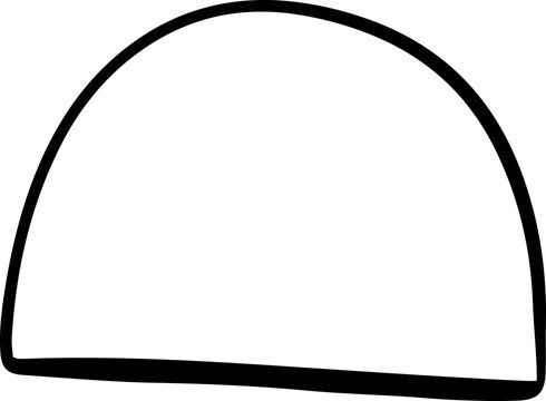 recommend clip art: semi circle doodle outline shape