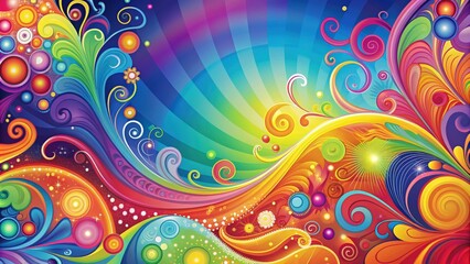 Abstract colorful background with vibrant swirls and patterns, abstract, colorful, background, vibrant, swirls, patterns