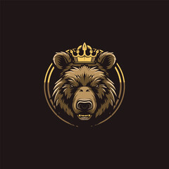 bear king vector illustration.ai generated