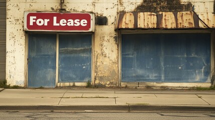 Obraz premium Abandoned Storefront for Lease