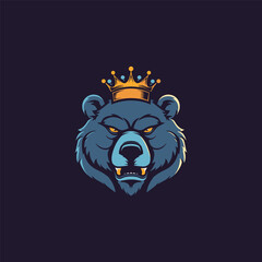bear king vector illustration.ai generated