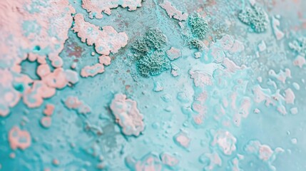 Fototapeta premium Coral texture close-up in shades of blue and pink on a clean surface