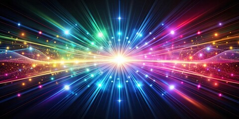 Fototapeta premium Abstract form made of light beams on a material background , abstract, form, light, beams, material, background