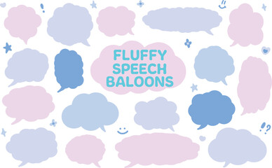 Fashionable, cute and fluffy balloon material. Blue, light blue. Simple and easy to use, suitable for various designs.