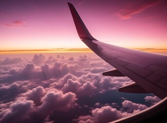 Obraz premium view from airplane window