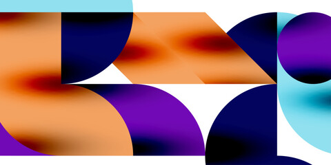 Shadow effect shiny circles and round triangles geometric modern art. Vector Illustration For Wallpaper, Banner, Background, Card, Book Illustration, landing page