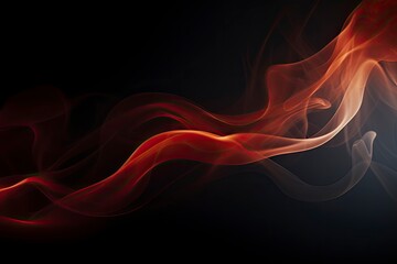 Abstract Smoke In Dark Background with generative ai