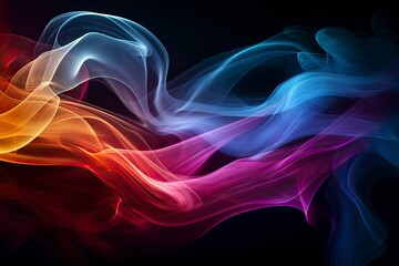 Obraz premium Abstract Smoke In Dark Background with generative ai